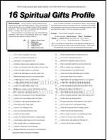 16 Spiritual Gifts Only <br /><span class="f14 marginT-5">Questionnaire and Descriptions 4 pgs.</span>